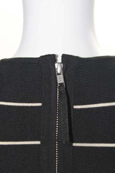 Torn by Ronny Kobo Womens Black Striped 3/4 Sleeve Pencil Dress Size S