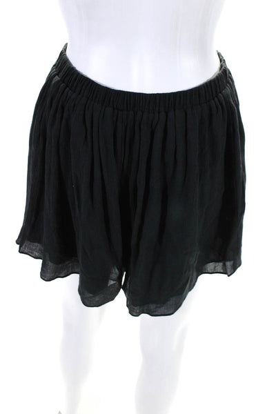 Anna Nata Womens High Rise Pull On Casual Shorts Black Size Small