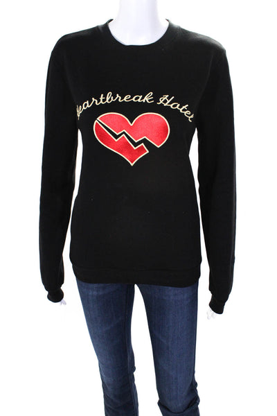 Opening Ceremony Womens "Heartbreak Hotel" Pullover Sweatshirt Top Black Size XS