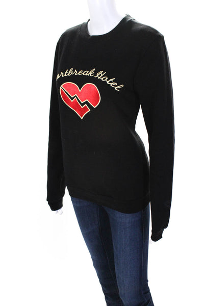 Opening Ceremony Womens "Heartbreak Hotel" Pullover Sweatshirt Top Black Size XS