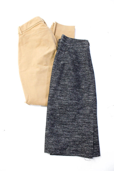 Theory Womens Joanie K Skirt Khaki Pants Gray Beige Size 4 2 Lot 2