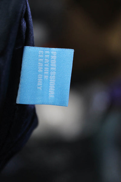 J. Mclaughlin Womens Suede Asymmetrical Zipped Long Sleeve Jacket Blue Size S