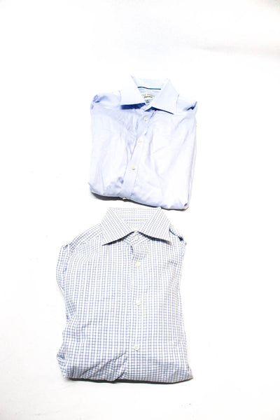 Ermenegildo Zegna Men's Collar Long Sleeves Button Down Shirt Plaid Size L Lot 2