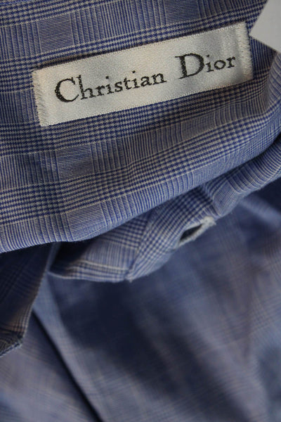 Christian Dior Men's Button Down Shirt Plaid Size 16
