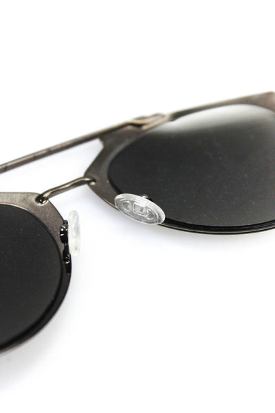 Christian Dior Womens Dior Reflected Round Aviator Sunglasses Black & Gray 140mm