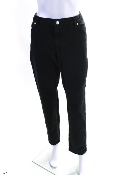Michael Kors Womens Mid Rise Skinny Jeans Denim Pants Black Size 14