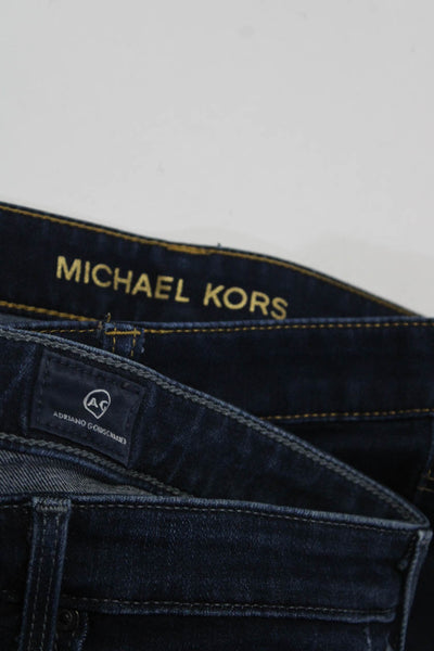 Adriano Goldschmied Michael Kors Womens Mid Rise Skinny Jeans Size 14 29 Lot 2