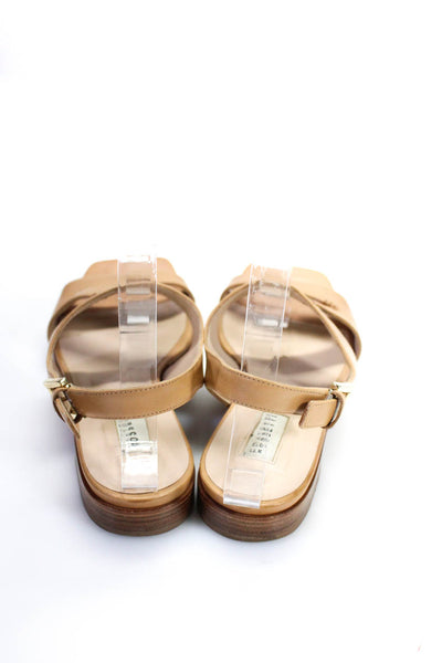 Fratelli Rossetti Women's Open Toe Strappy Ankle Buckle Sandals Beige Size 8.5