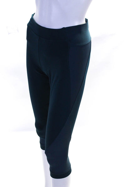 Adidas by Stella McCartney Womens Mid-Rise Capri Leggings Teal Blue Size S