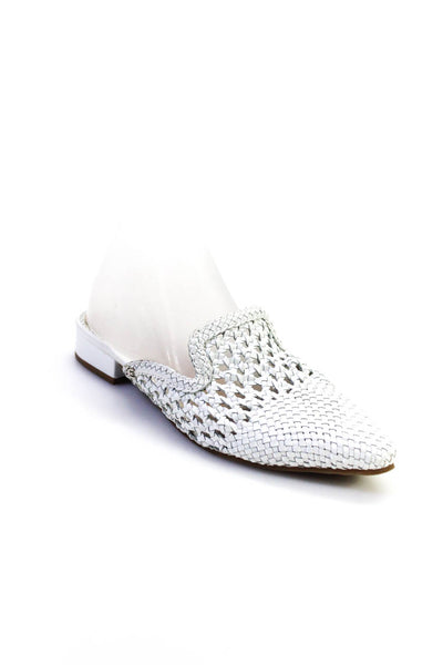 Sam Edelman Womens Leather Pointed Toe Slide On Clara Mules White Size 8