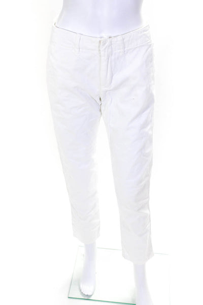 Polo Ralph Lauren Womens Cotton Quin Boyfriend Chino Slim Pants White Size 2
