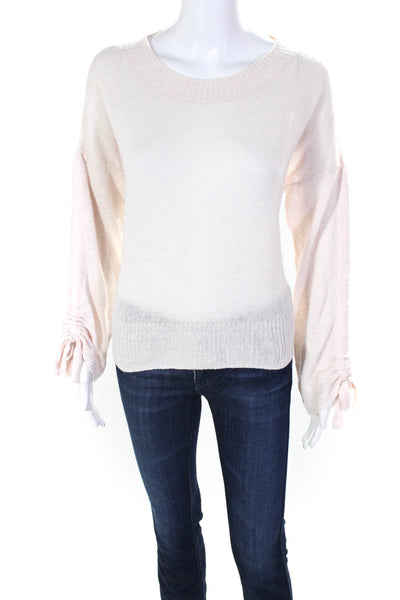 ALC Women's Crewneck Long Sleeves Sweater Light Pink Size S
