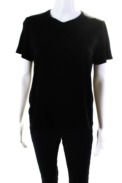ONZIE Womens Short Sleeve Crew Neck Top Tee Shirt Black Cotton Size Medium