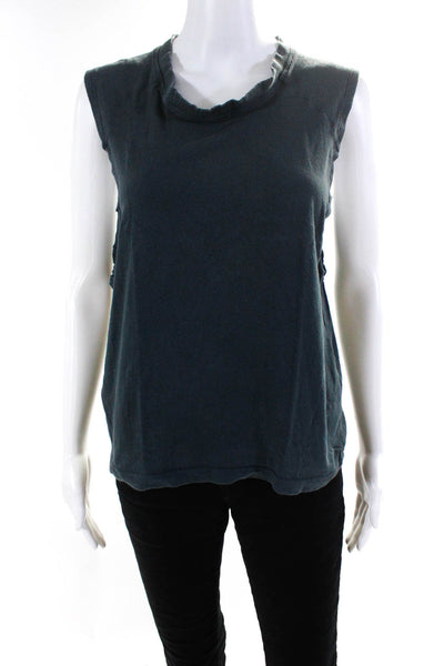 Electric & Rose Womens Ribbed Sleeveless Tank Top Tee Shirt Gray Size Medium