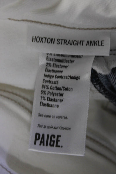 Paige Women's High Waist Color Block Straight Leg Denim Pant Size 27