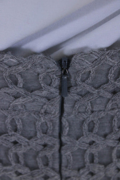 Moschino Women's Zip Closure Pockets A-Line Midi Skirt Gray Size 4