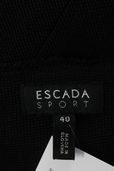 Escada Sport Women's Knee Length Wool Blend Pencil Skirt Black Size 40