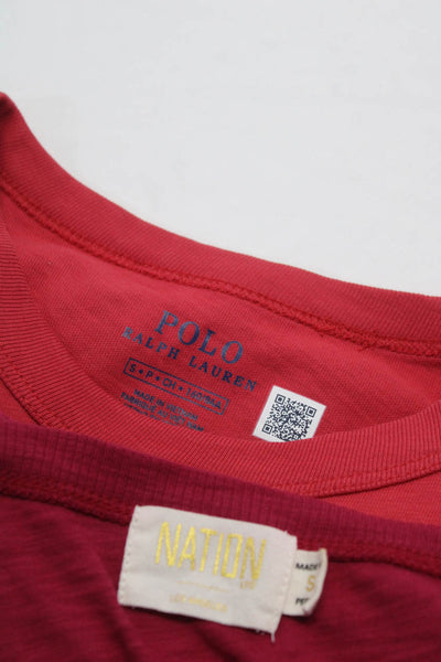 Nation LTD Polo Ralph Lauren Womens Off-the-Shoulder Top Dress Red Size S Lot 2