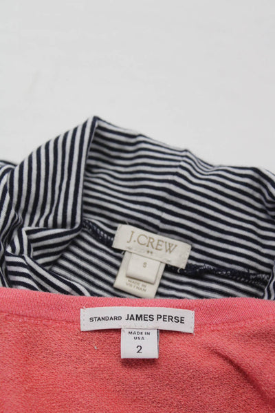 J Crew Standard James Perse Women's Striped Turtleneck Top White Size S 2, Lot 2