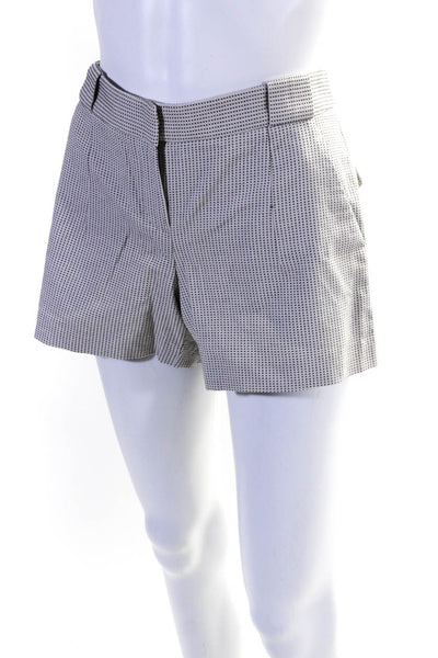 Theory Womens Polka Dot Pocket Pleated Mini Dress Shorts Gray Black Size 2