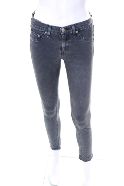 Rag & Bone Jean Womens Stretch Denim Mid Rise Skinny Leggings Jeans Gray Size 26