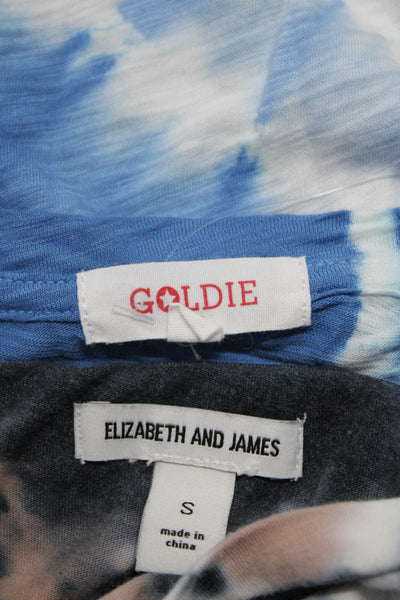 Goldie Elizabeth & James Womens Tie Dye Tees T-Shirts Blue Size M S Lot 2