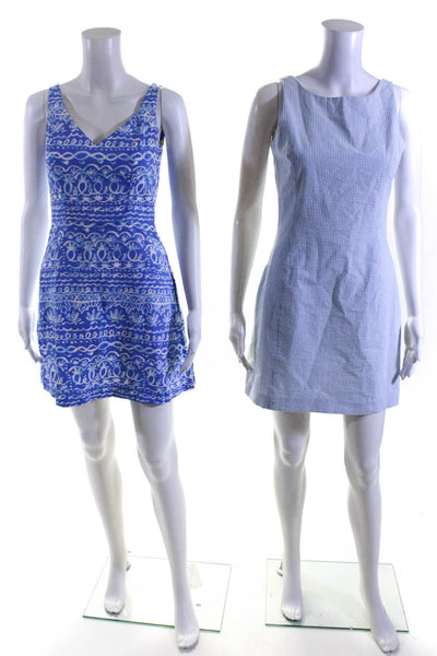 Southern Tide Womens Cotton Sleeveless A-Line Dresses Blue White Size 0 Lot 2