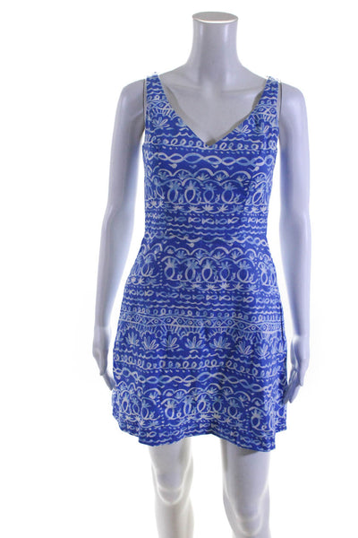 Southern Tide Womens Cotton Sleeveless A-Line Dresses Blue White Size 0 Lot 2