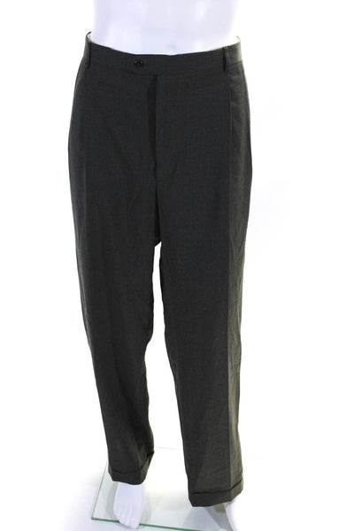 Richards Greenwich Mens Buttoned Pleated Front Straight Leg Dress Pants EUR42