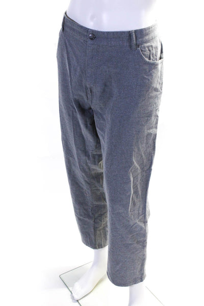 Peter Millar Mens Wool Buttoned Straight Leg Dress Pants Gray Size EUR42