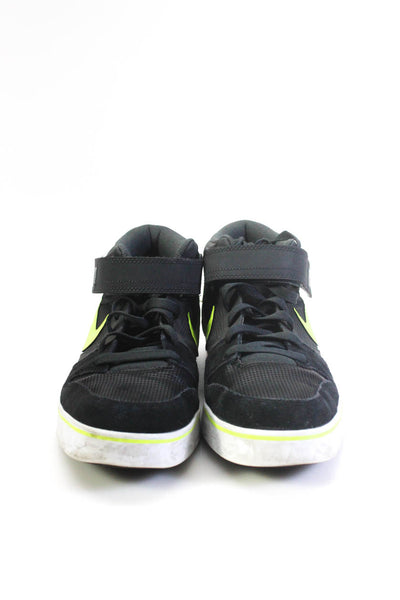 Nike Mens Lace Up Ankle Strap Logo Basketball Sneakers Black Suede Size 12.5