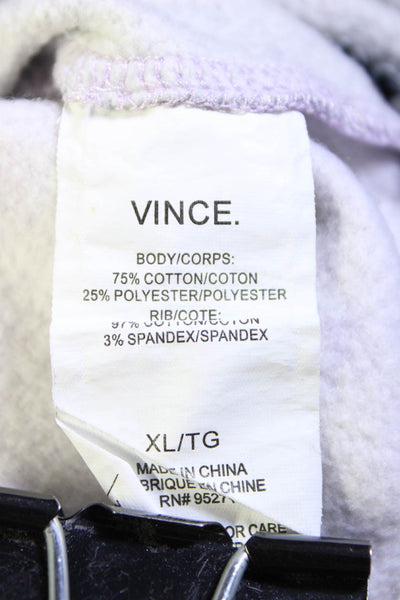 Vince Girls Colorblock Zipper Detail Crew Neck Pullover Sweatshirt Gray Size XL