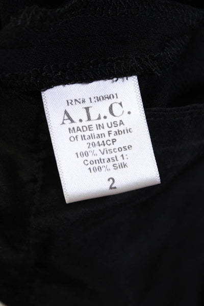 ALC Womens Black Open Back Sleeveless Straight Leg Jumpsuit Size 2