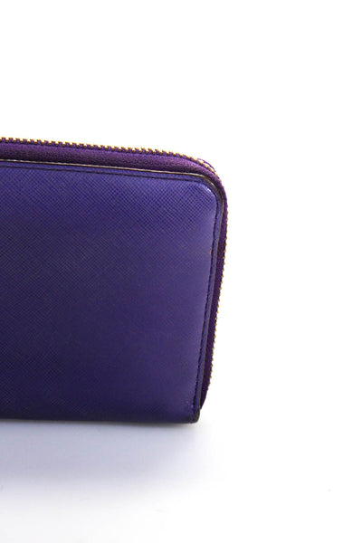 Kate Spade New York Womens Saffiano Leather Zip Around Wallet Lavender Purple