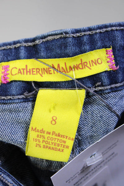 Catherine Malandrino Childrens Girls Mid Rise Skinny Jeans Pants Blue Size 8