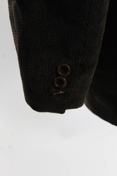 Calvin Klein Men's Long Sleeve Two Button Line Jacket Green Size 38