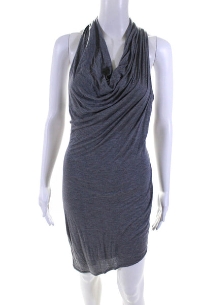 Helmut Womens Cotton Jersey Knit Cowl Neck Sleeveless Tank Dress Gray Size P