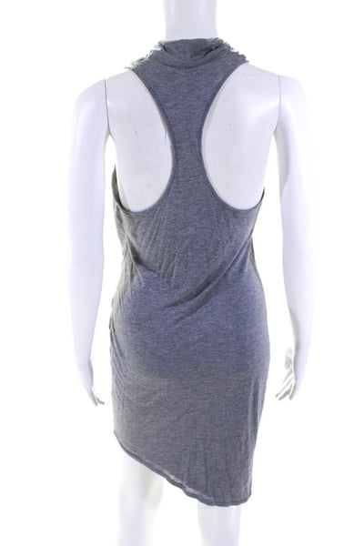 Helmut Womens Cotton Jersey Knit Cowl Neck Sleeveless Tank Dress Gray Size P