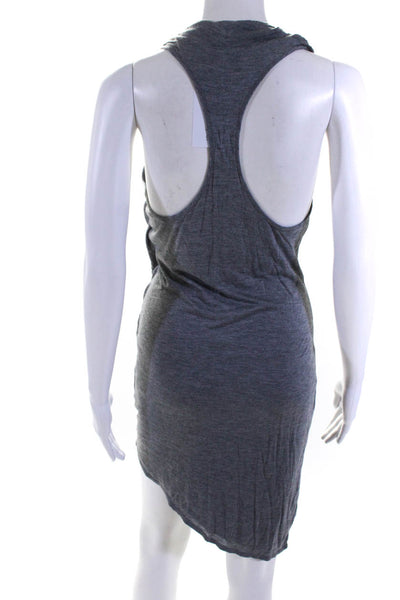 Helmut Womens Jersey Knit Cowl Neck Sleeveless Tank Dress Heather Gray Size S