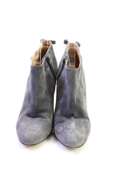Kate Spade Women's Suede Almond Toe Ankle Booties Gray Size 9