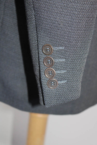 Barneys New York Men's Lined Three-Button Suit Blazer Jacket Gray Size 44