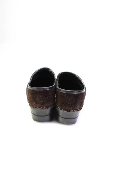 Dansko Womens Suede Slide On Clogs Dark Brown Size 39 9