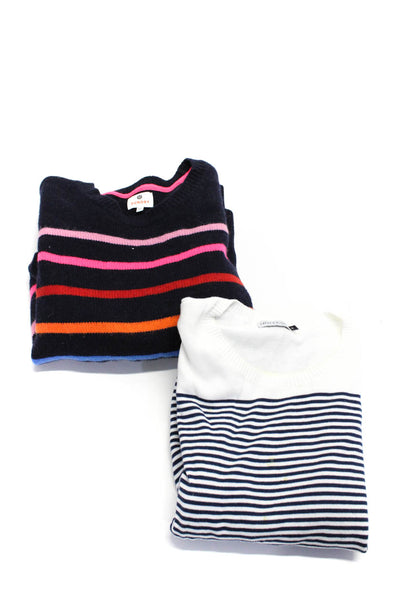 Sundry Zaket & Plover Womens Wool Striped Sweater Navy Size 1(S) M Lot 2