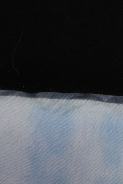 Sundry Pete Womens Tie Dyed Top Striped Trim Sweater Blue Black Medium 3 Lot 2