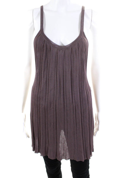 Jak & Rae Womens Tight-Knit Spaghetti Strap Scoop Neck Camisole Purple Size M