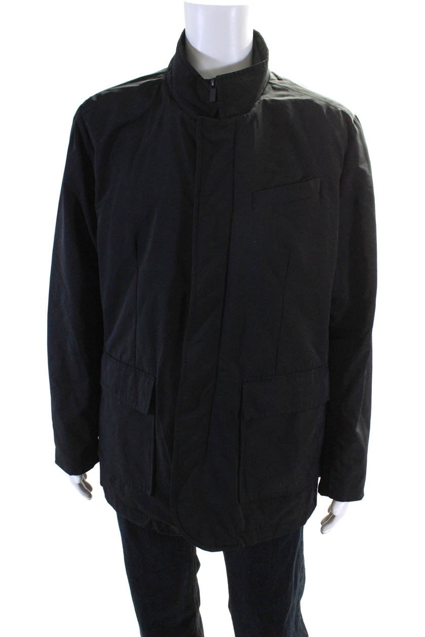 J. M. Haggar Men's Collar Long Sleeves Pockets Coat Black Size L - Shop  Linda's Stuff