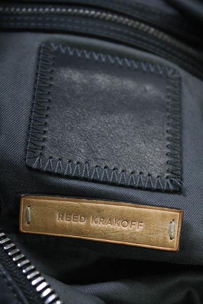 Reed Krakoff Womens Leather Silver Tone Shoulder Handbag Black