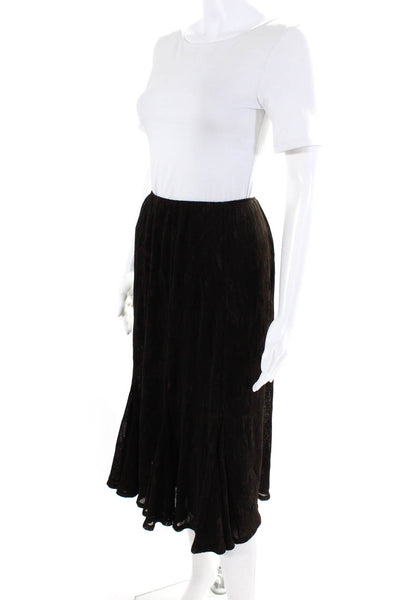 Lafayette 148 New York Women's Line Flare Midi Skirt Brown Size 10