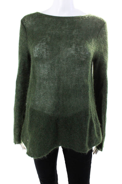Hobbs London Women's Round Neck Sweater Green Size XS