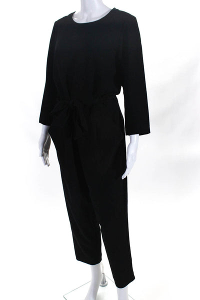Madewell Women's Belted Long Sleeve Jumpsuit Black Size 4